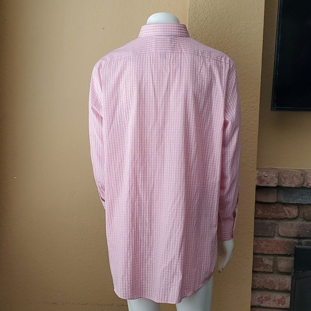 STAFFORD Men's Plaid Easy Care Broadcloth Fitted Shirt NECK SIZE:18" (SIZE: 2XL) - Picture 6 of 11
